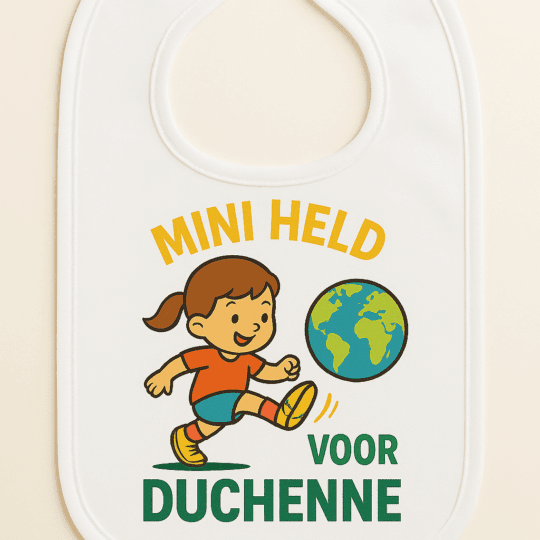 👶 Slabbetje – Mini Held voor Duchenne